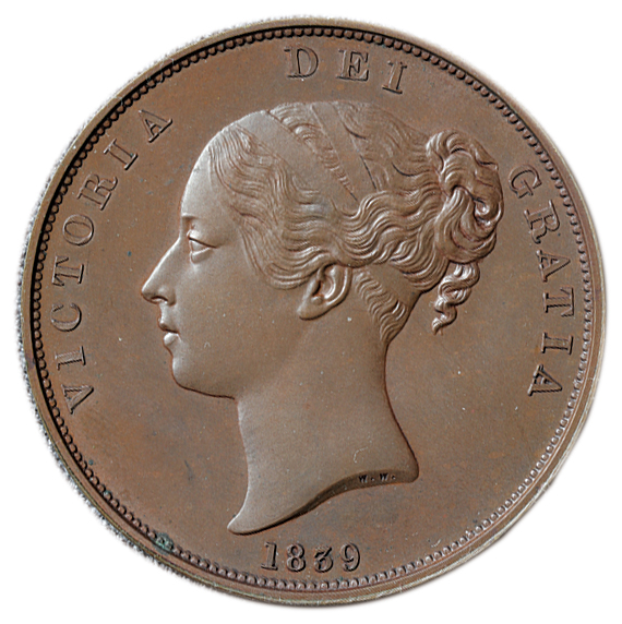 イギリス ヴィクトリア(1837-1901) 1/2ペニー青銅貨 1876(H) 年号 『サイバーパンク スラブ2点 ペニー 雑貨